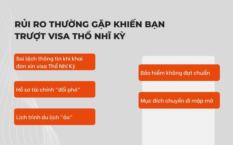 Rủi ro khi xin visa Thổ Nhĩ Kỳ