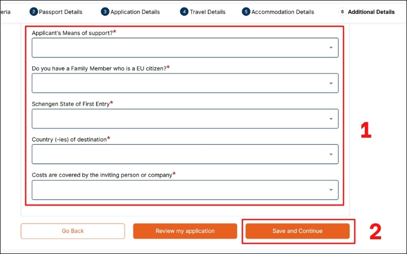 Thông tin visa Thụy Sĩ bổ sung