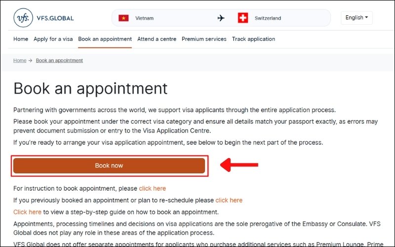 Truy cập visa Thụy Sĩ