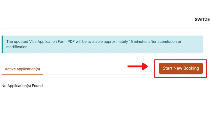 Tạo lịch hẹn visa Thụy Sĩ
