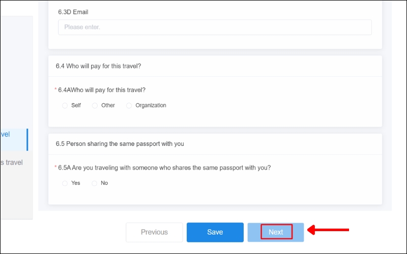Hoàn tất điền thông tin