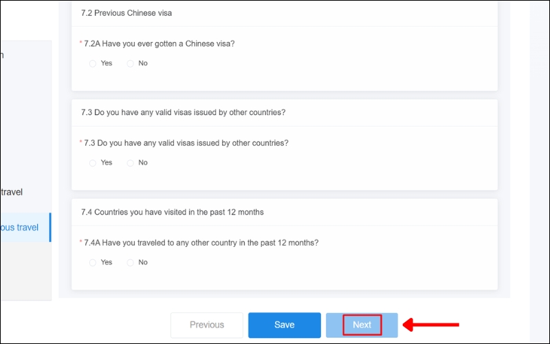 Trả lời câu hỏi visa Trung Quốc