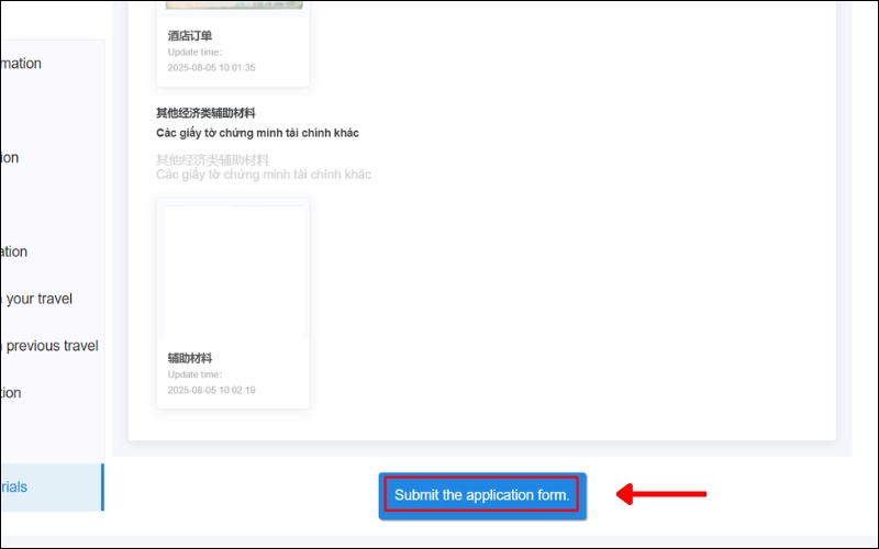 Xác nhận thông tin visa Trung Quốc