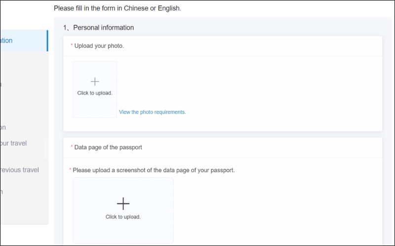 Tải hộ chiếu visa trung Quốc