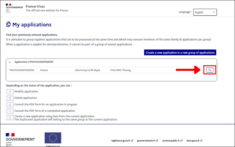 Tải đơn xin visa Pháp online