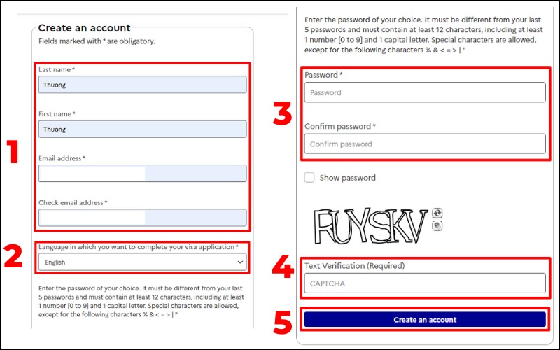 Đăng ký xin visa Pháp online