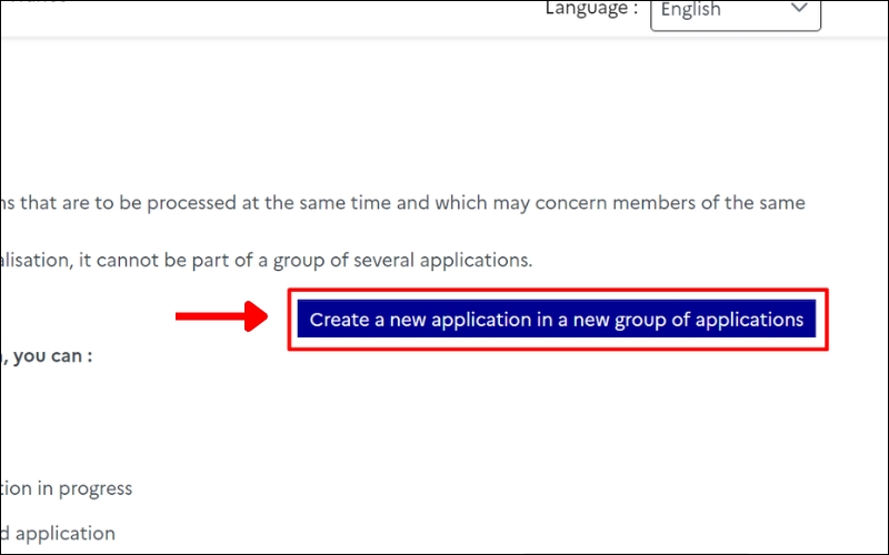 Tạo đơn xin visa Pháp online
