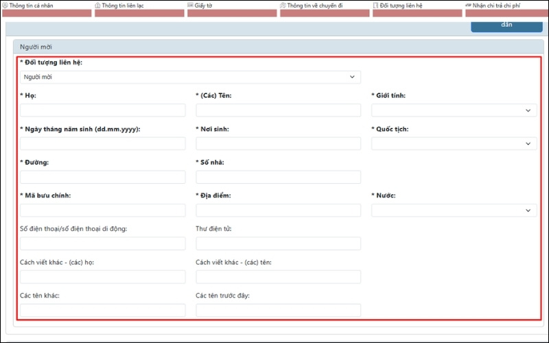 Đối tượng liên hệ