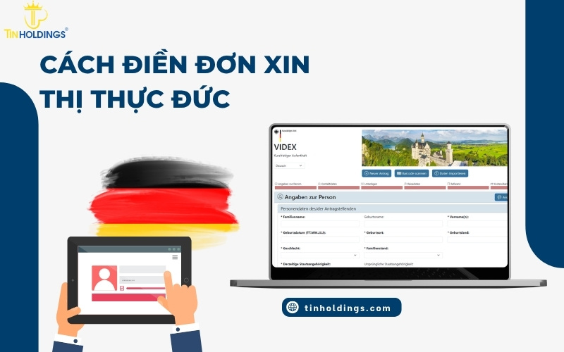 Cách điền đơn xin thị thực Đức