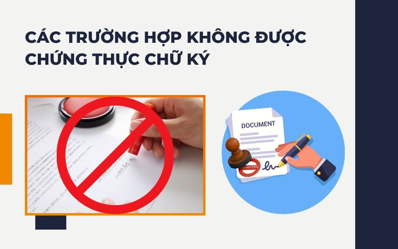 Trường hợp không được chứng thực