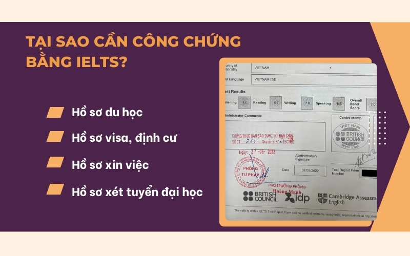 Tại sao công chứng bằng IELTS?