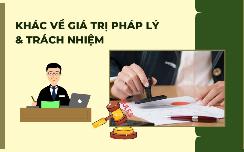 Khác về mặt pháp lý