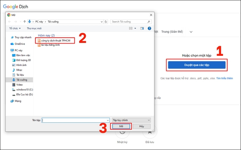 Chọn file PDF tiếng Anh