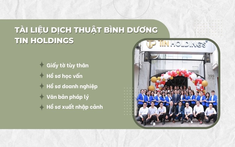 Dịch thuật công chứng Bình Dương