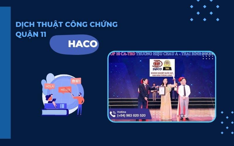 Dịch thuật công chứng Quận 11 Haco