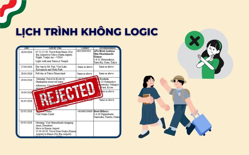 Lịch trình không logic