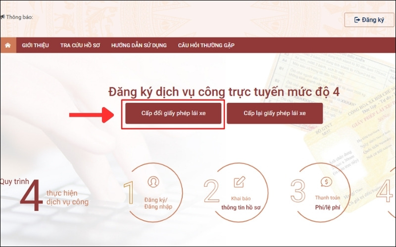 Cấp đổi giấy phép