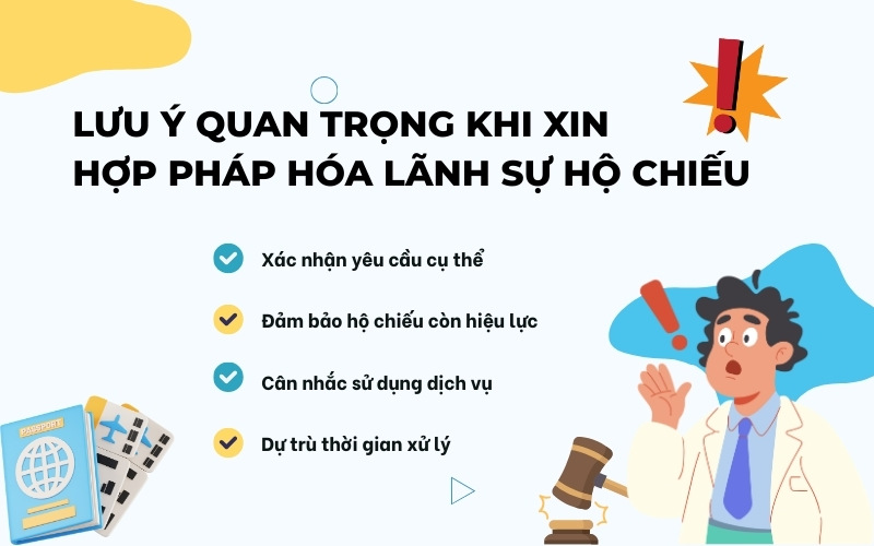 Lưu ý quan trọng khi hợp pháp hóa lãnh sự hộ chiếu