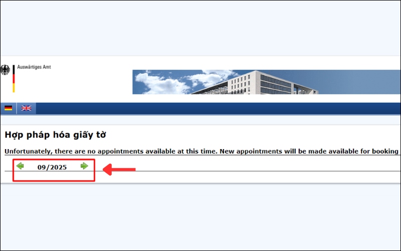 Chọn ngày đặt hẹn