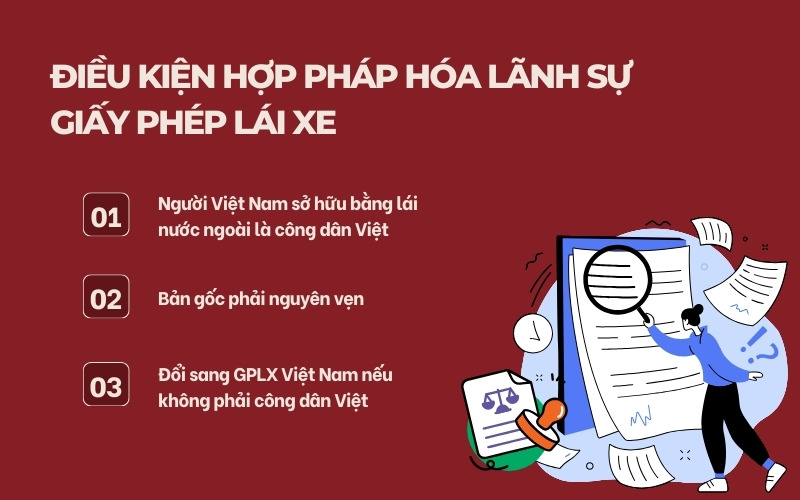 Điều kiện hợp pháp hóa lãnh sự giấy phép lái xe