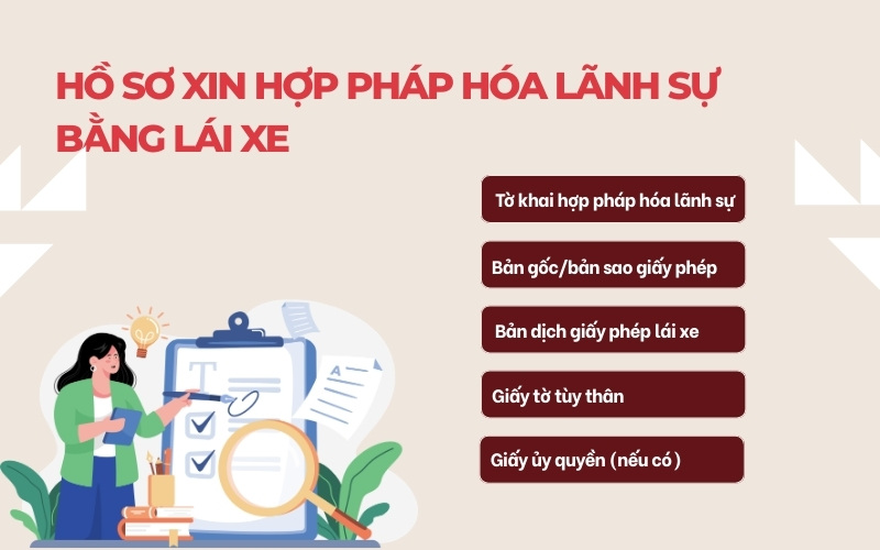 Hồ sơ hợp pháp hóa lãnh sự giấy phép lái xe
