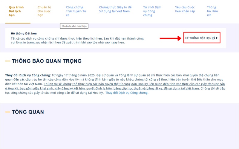 Truy cập trang web