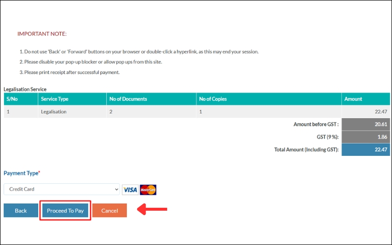 Chọn thẻ thanh toán