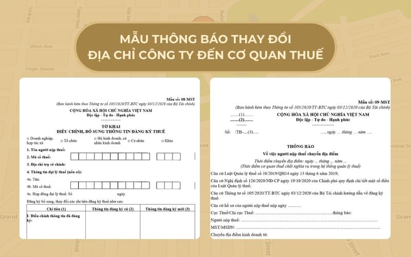 Mẫu thông báo thay đổi địa chỉ công ty đến cơ quan thuế