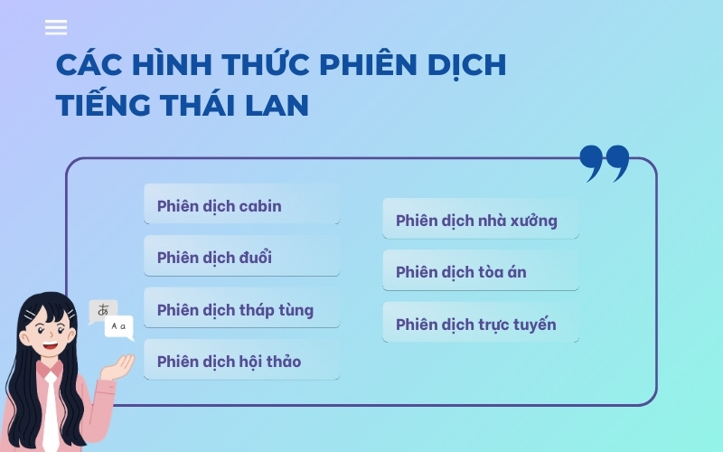 Hình thức phiên dịch tiếng Thái Lan