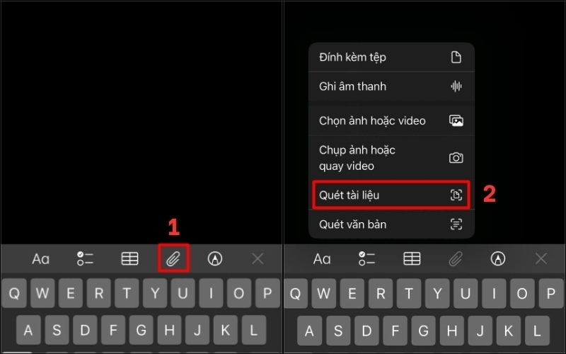 Chọn quét tài liệu scan