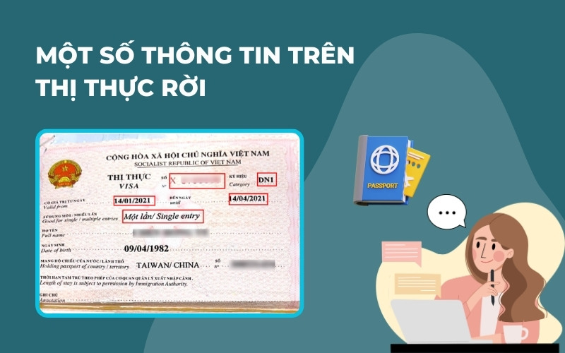 Thông tin trên thị thực rời