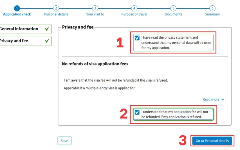 Nhập thông tin visa Hà Lan