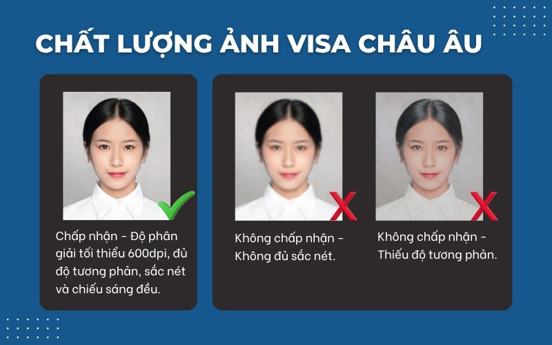 Chất lượng ảnh visa Châu Âu