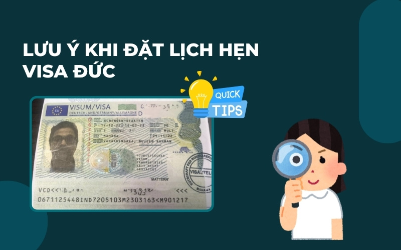 Lưu ý đặt lịch hẹn visa Đức