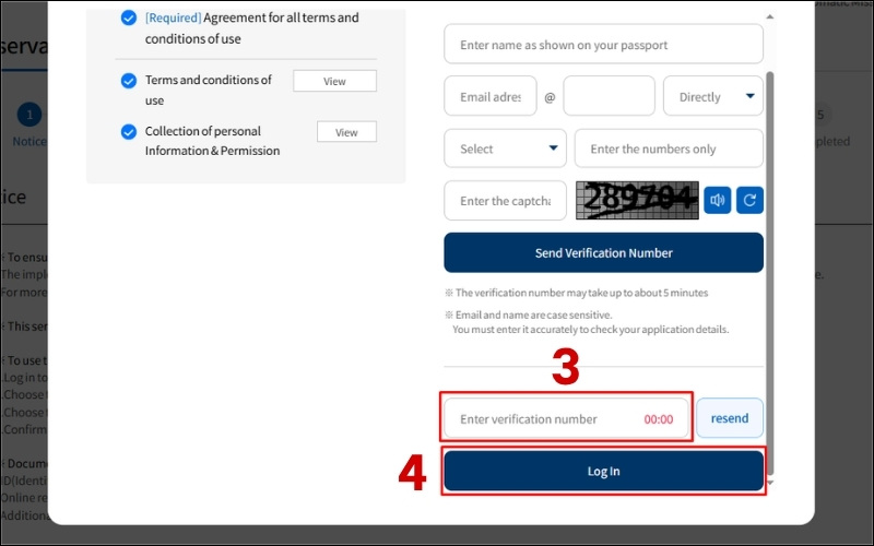 Chọn Log in