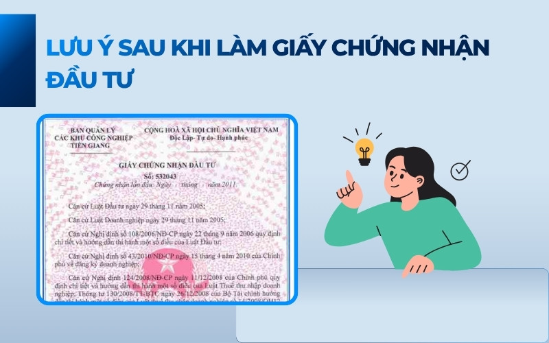 Lưu ý khi làm Giấy chứng nhận đầu tư