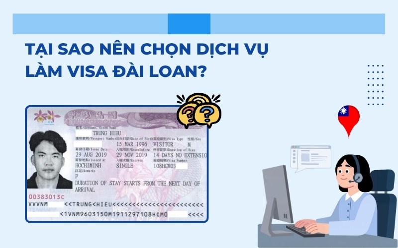 Chọn dịch vụ làm visa Đài Loan