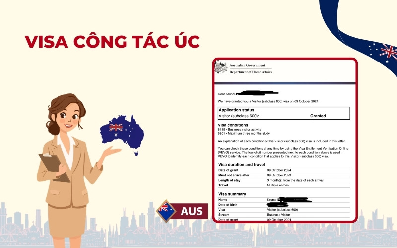Dịch vụ làm visa Úc công tác