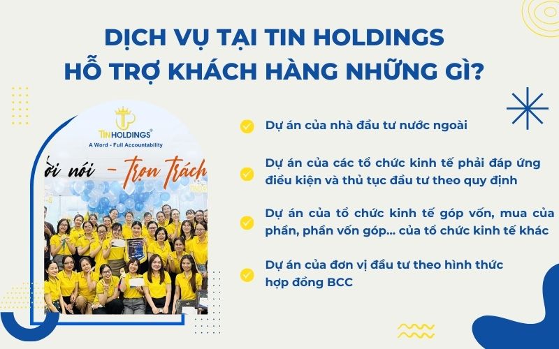 Dịch vụ làm Giấy chứng nhận đầu tư TIN Holdings hỗ trợ khách hàng những gì?