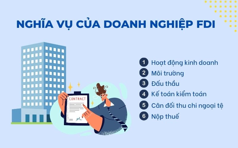 Nghĩa vụ của doanh nghiệp FDI là gì?