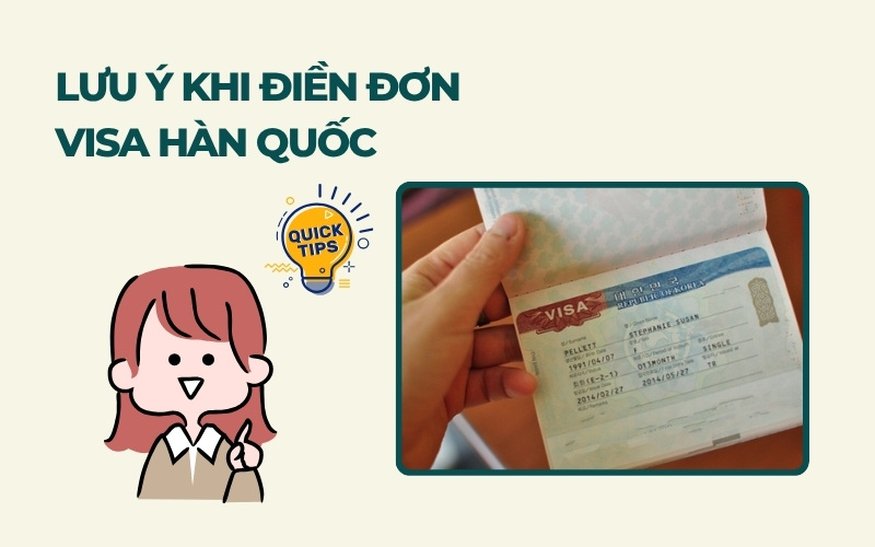 Lưu ý điền đơn xin visa Hàn Quốc