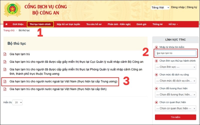 Thủ tục gia hạn visa Việt Nam online