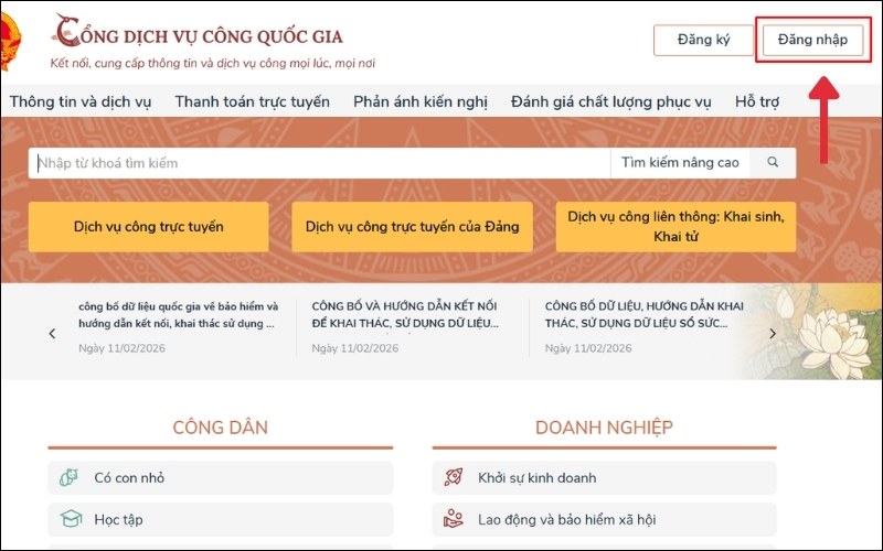 Đăng nhập tài khoản