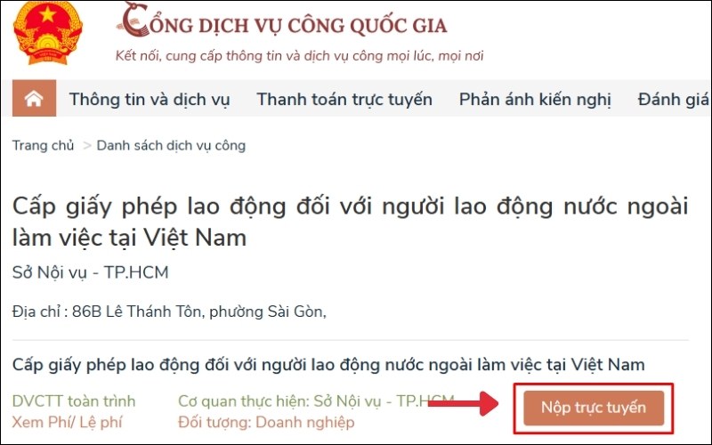 Nộp hồ sơ