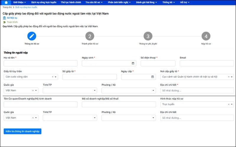 Thông tin giải trình nhu cầu sử dụng người lao động nước ngoài