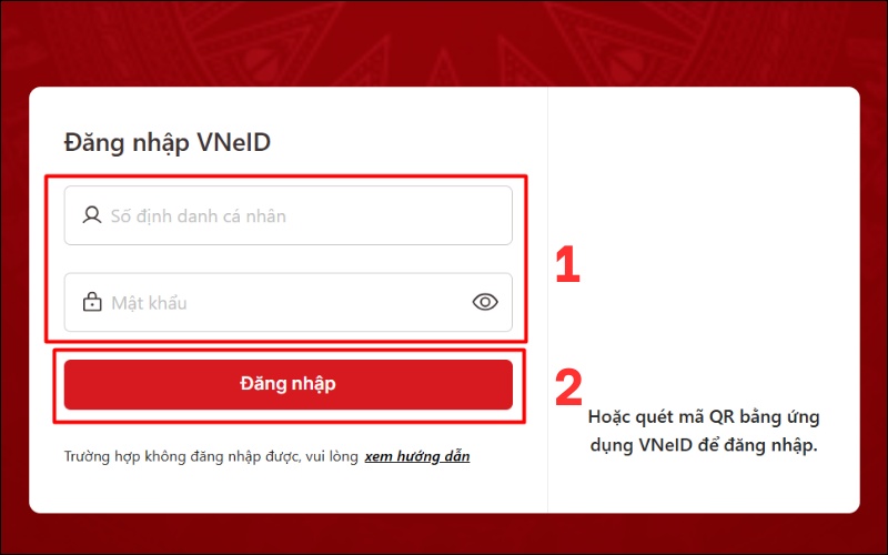 Nhập thông tin đăng nhập