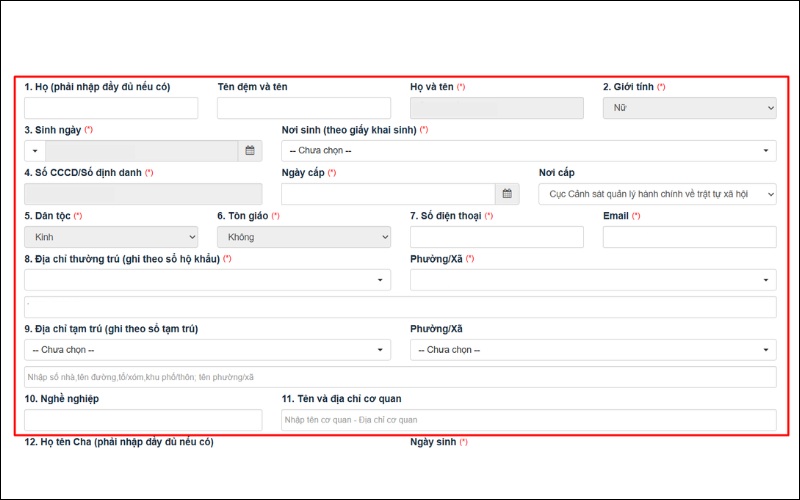 Thông tin hộ chiếu gắn chip