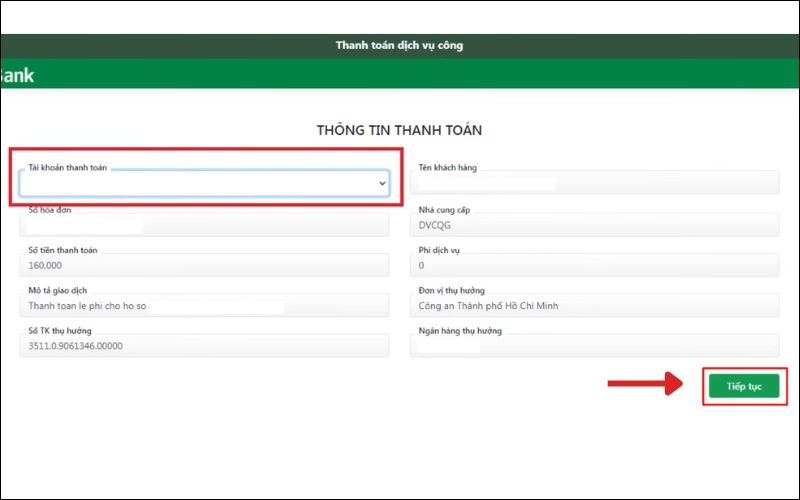 Thông tin ngân hàng