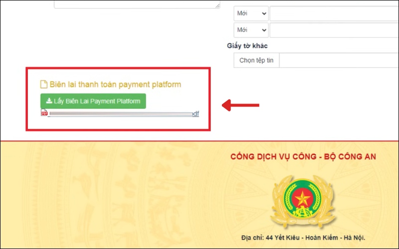 Tải biên lai hộ chiếu gắn chip