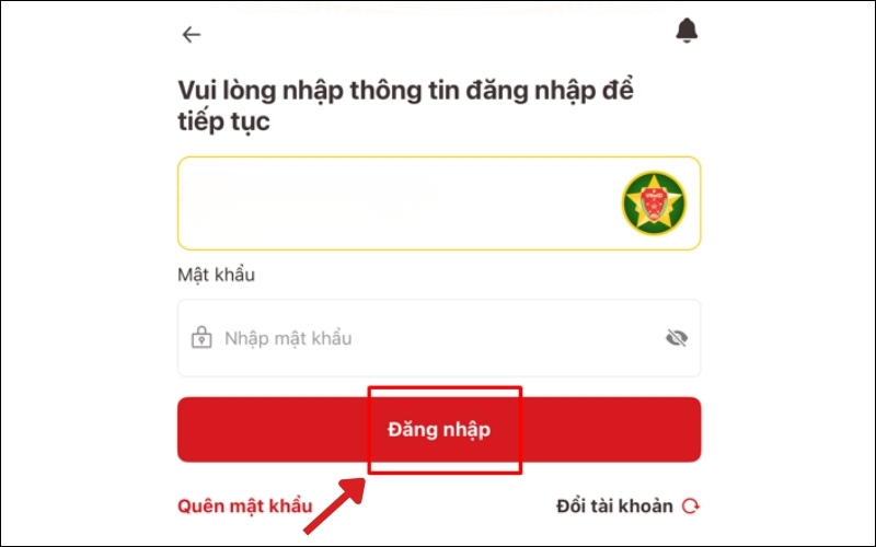 Đăng nhập tài khoản